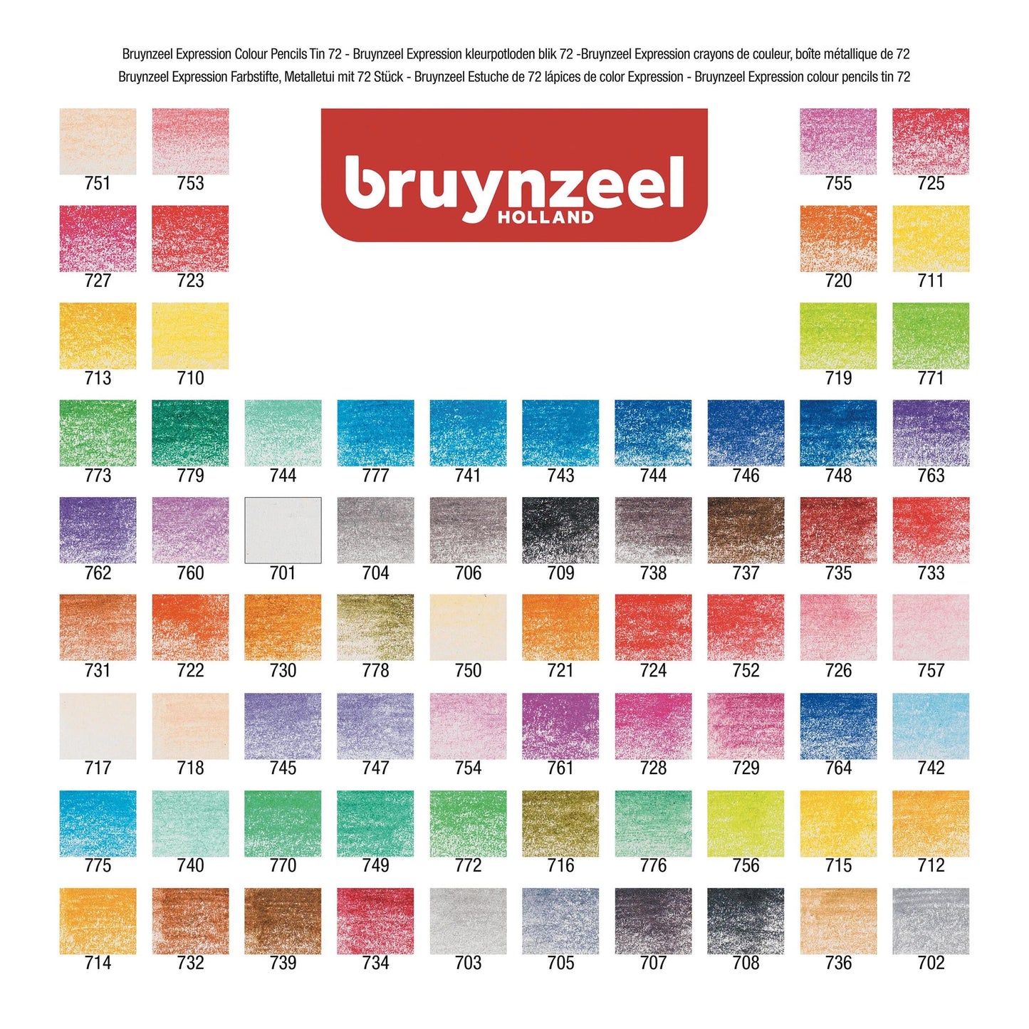 Bruynzeel Expression Fargeblyanter, 72-sett