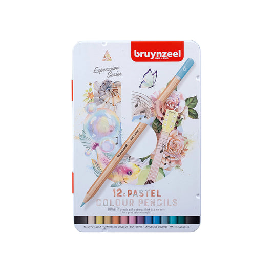 Bruynzeel Expression Fargeblyanter Pastell, 12-sett
