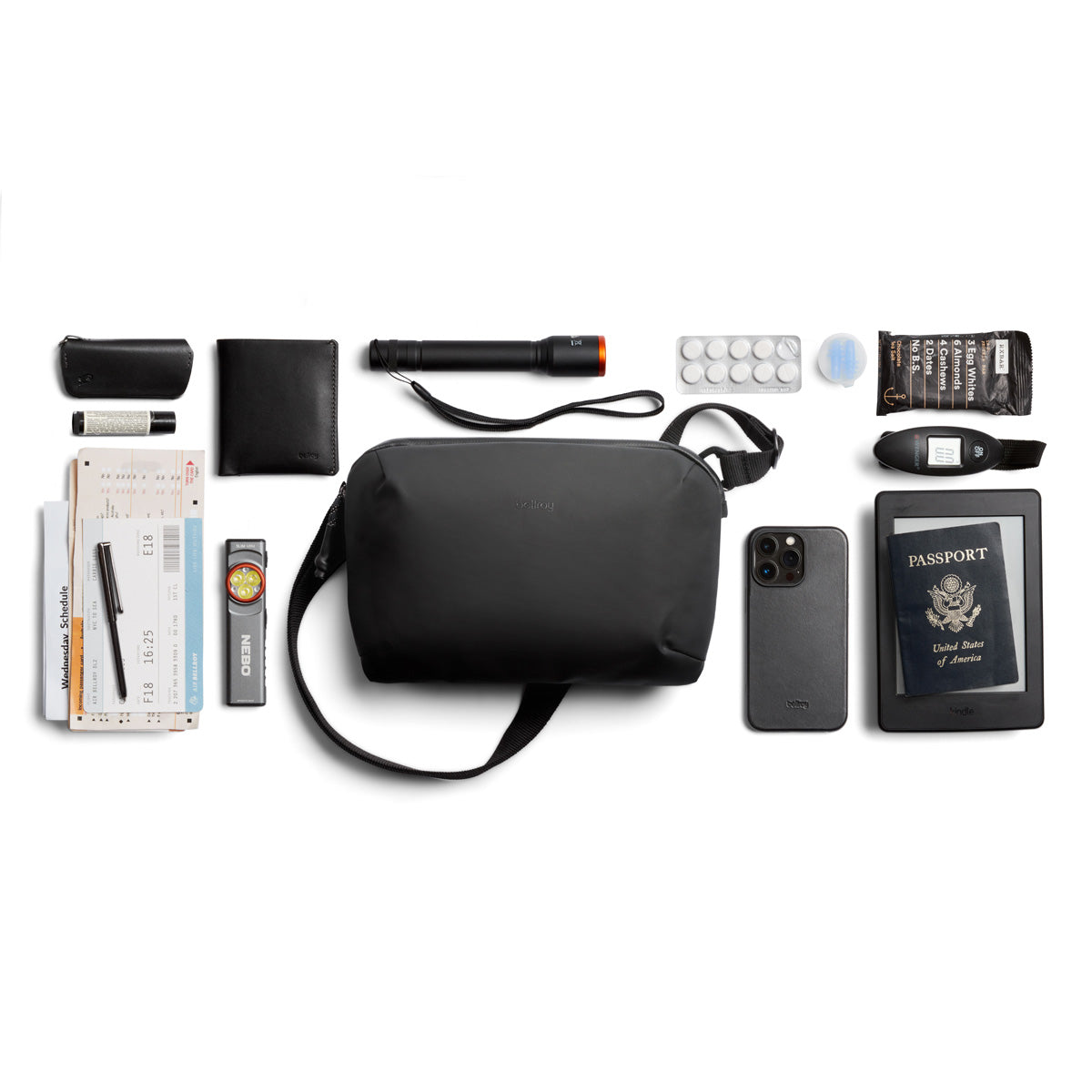 Bellroy Venture Travel Crossbody 3L, Jet Black