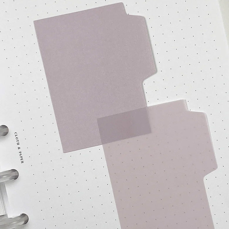 Cloth & Paper Blank Tab Sticky Note Set, Orchid