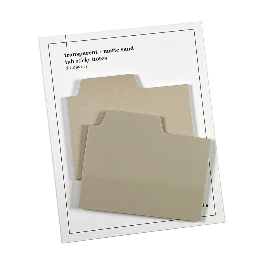 Cloth & Paper Blank Tab Sticky Note Set, Sand