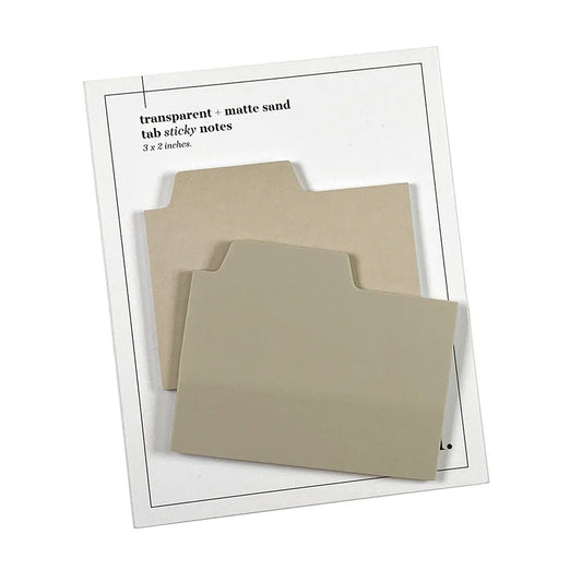 Cloth & Paper Blank Tab Sticky Note Set, Sand
