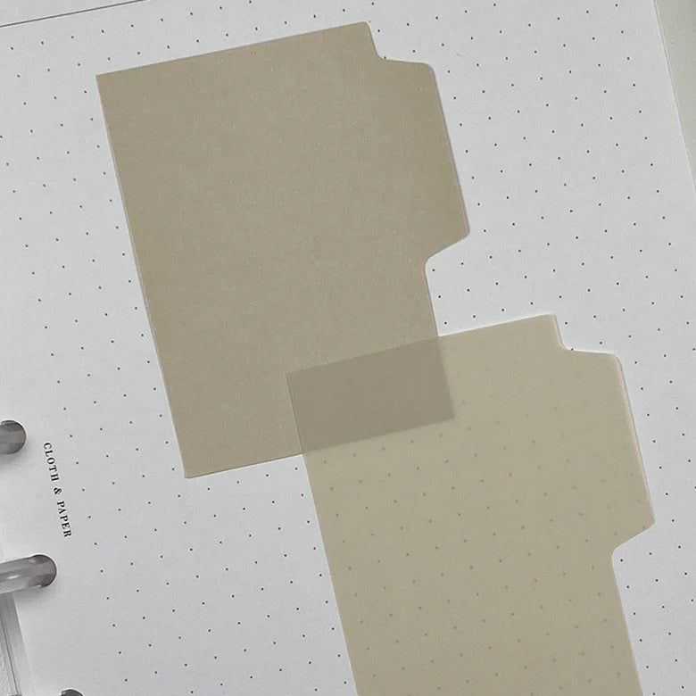 Cloth & Paper Blank Tab Sticky Note Set, Sand