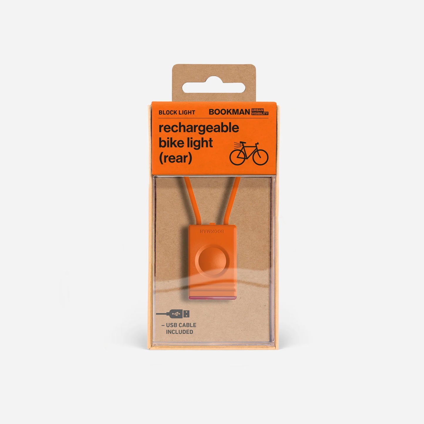 Bookman Urban Visibility Block Light Rear, Orange