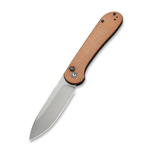 Civivi Button Lock Elementum, Brown Micarta