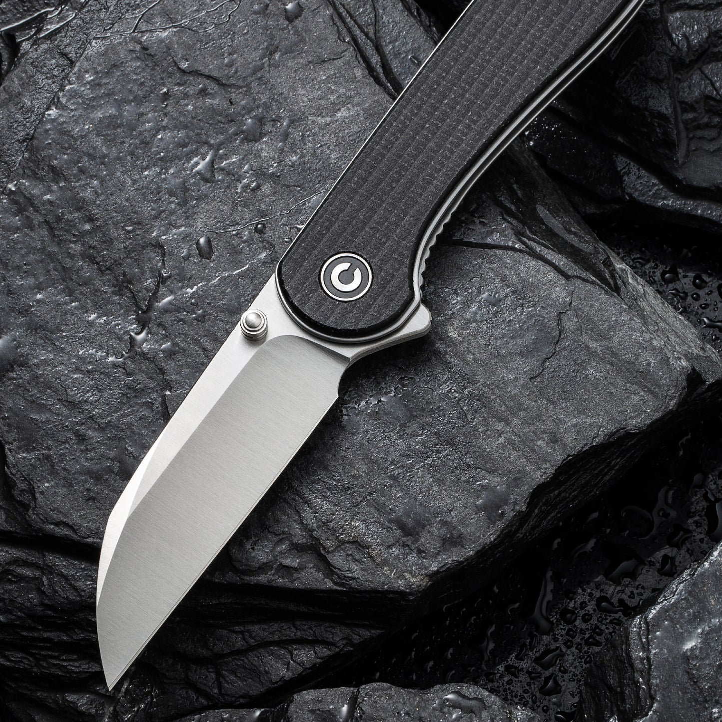 Civivi Elementum, Black Canvas Micarta Wharncliffe