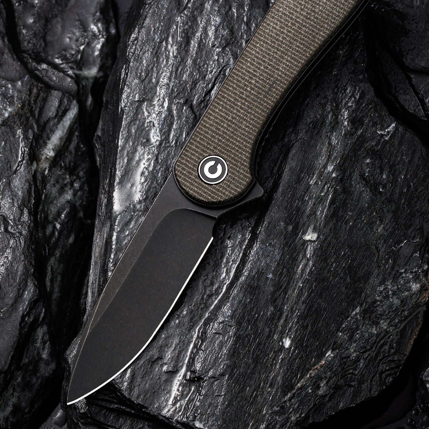 Civivi Elementum, Dark Green Micarta / Black