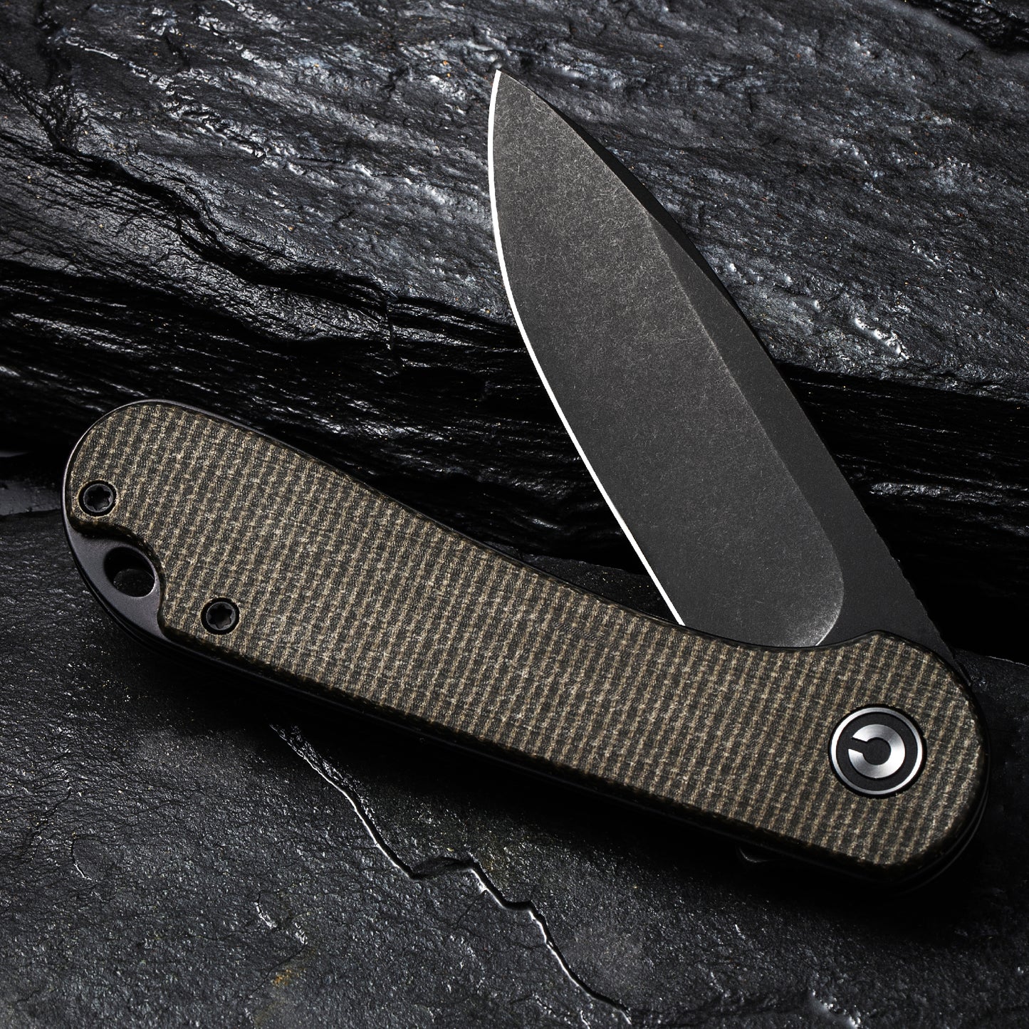 Civivi Elementum, Dark Green Micarta / Black