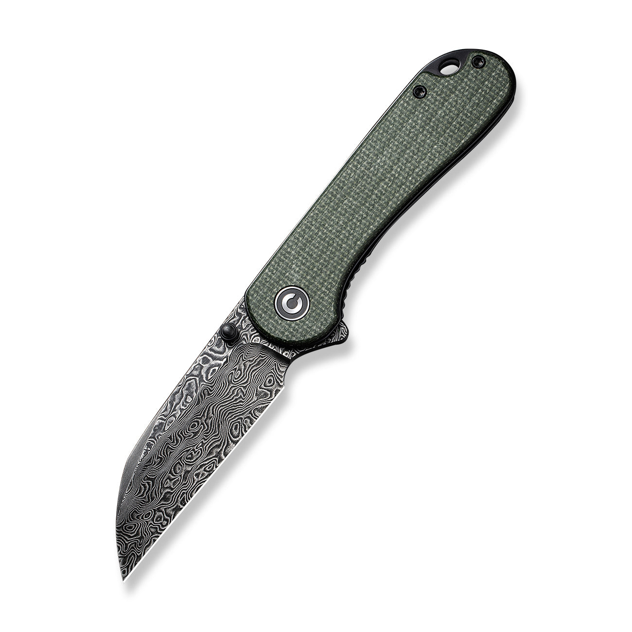 Civivi Elementum, Green Canvas Micarta Wharncliffe