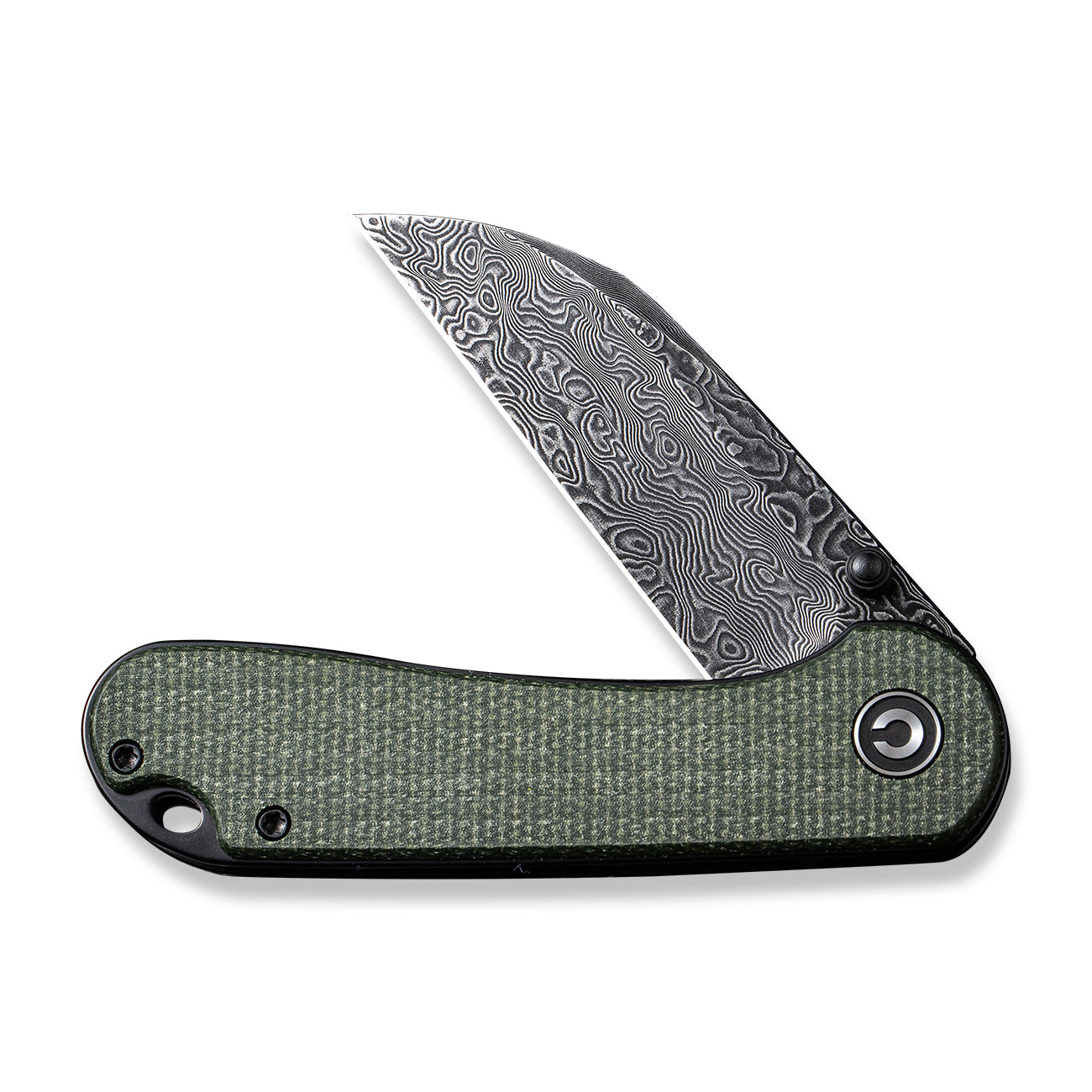 Civivi Elementum, Green Canvas Micarta Wharncliffe