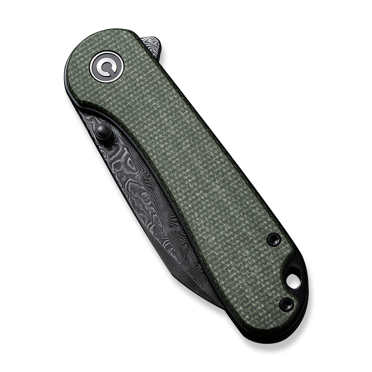 Civivi Elementum, Green Canvas Micarta Wharncliffe