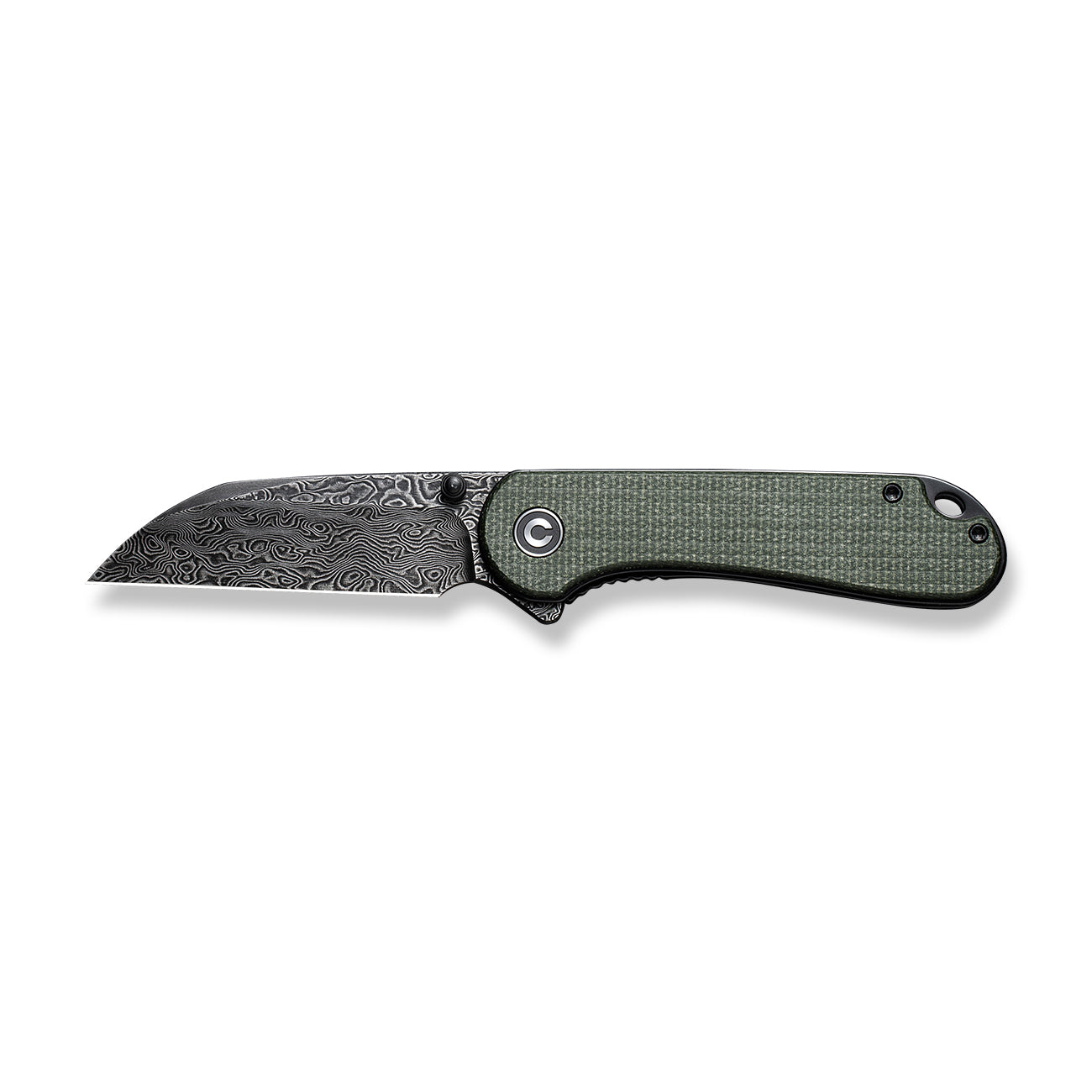 Civivi Elementum, Green Canvas Micarta Wharncliffe