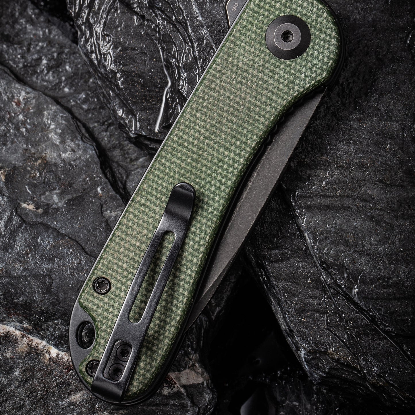 Civivi Elementum, Green Micarta