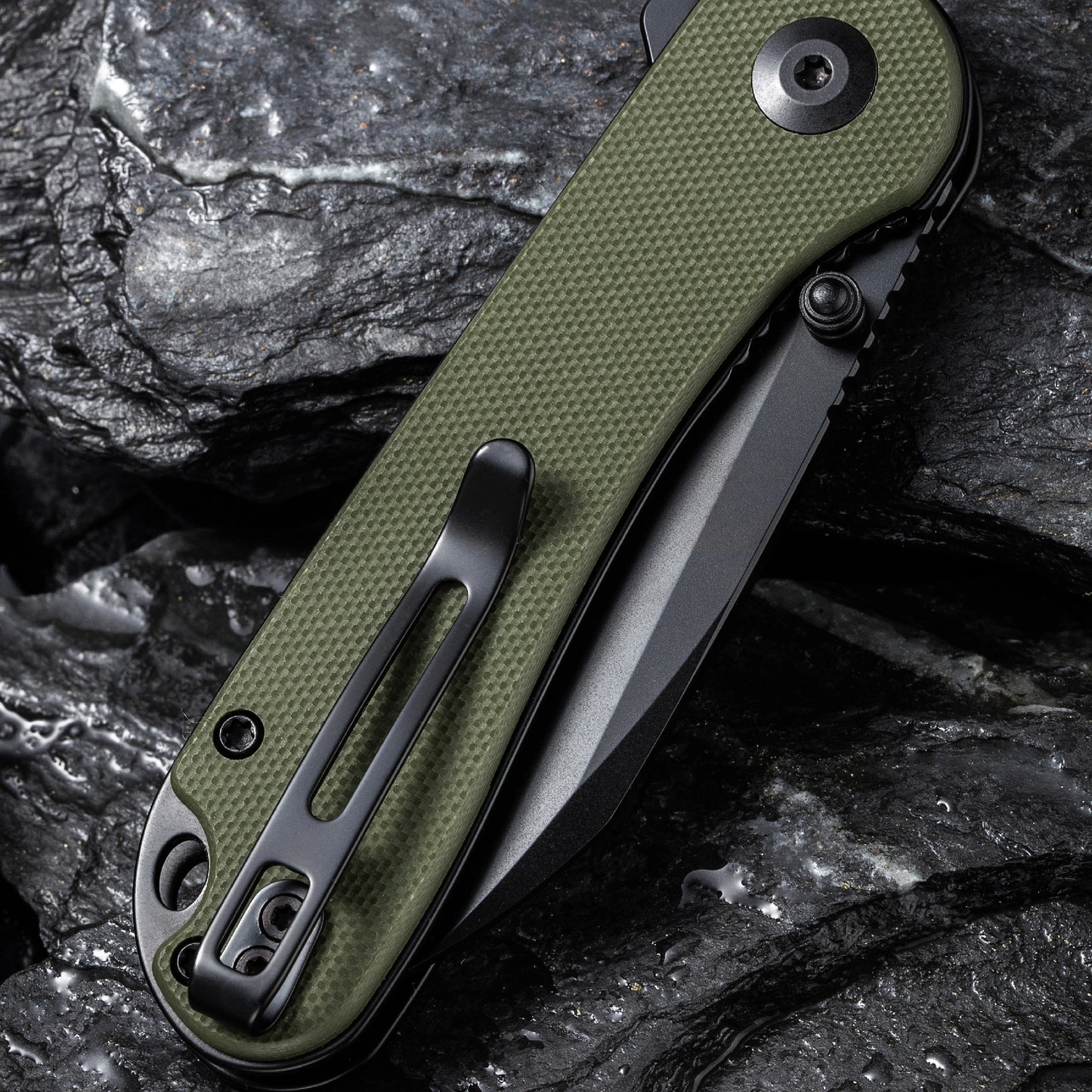 Civivi Elementum, OD Green Wharncliffe