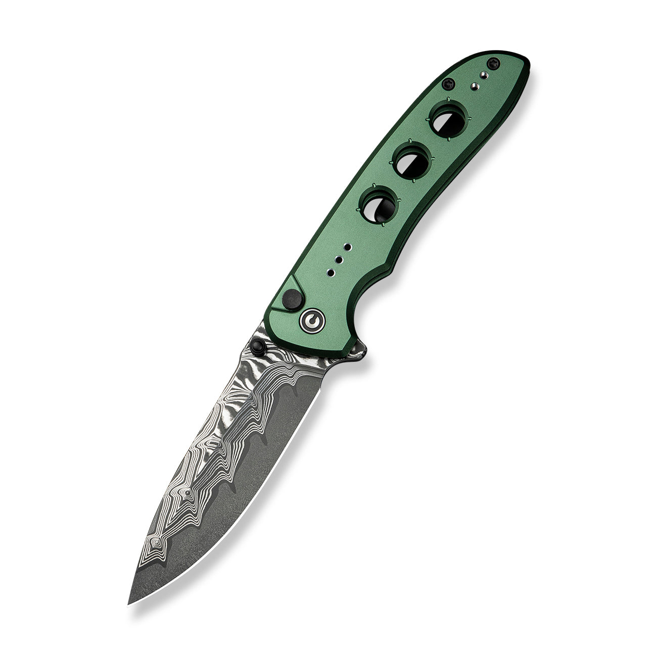 Civivi Hyperpulse, Green / Damascus Blade