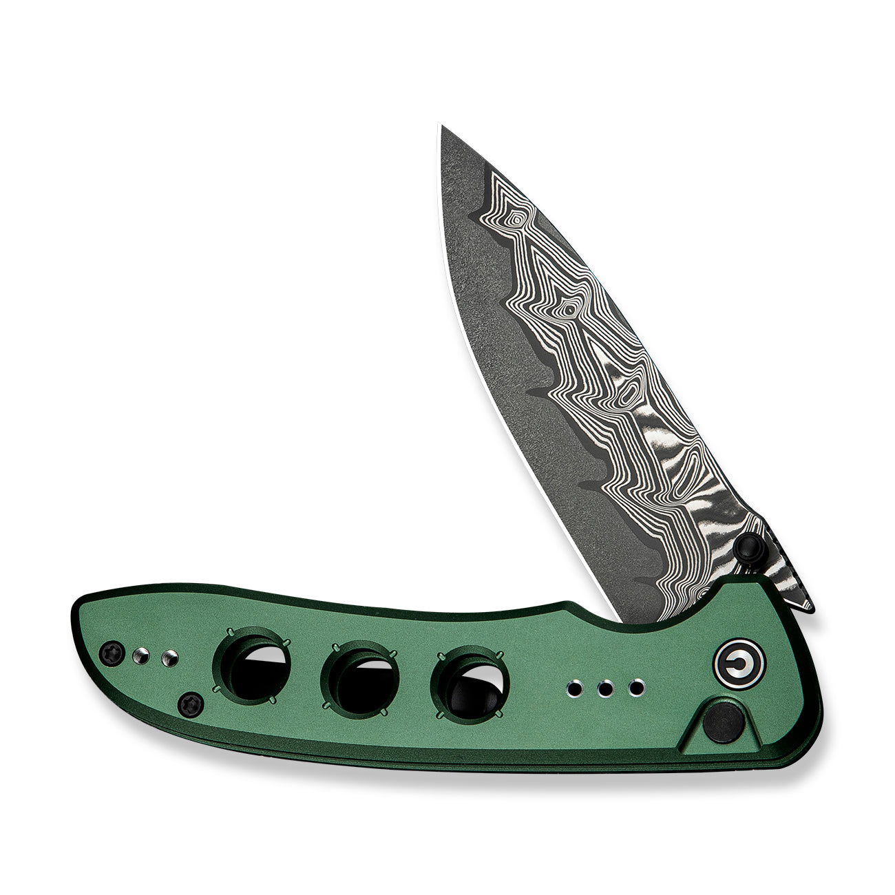 Civivi Hyperpulse, Green / Damascus Blade