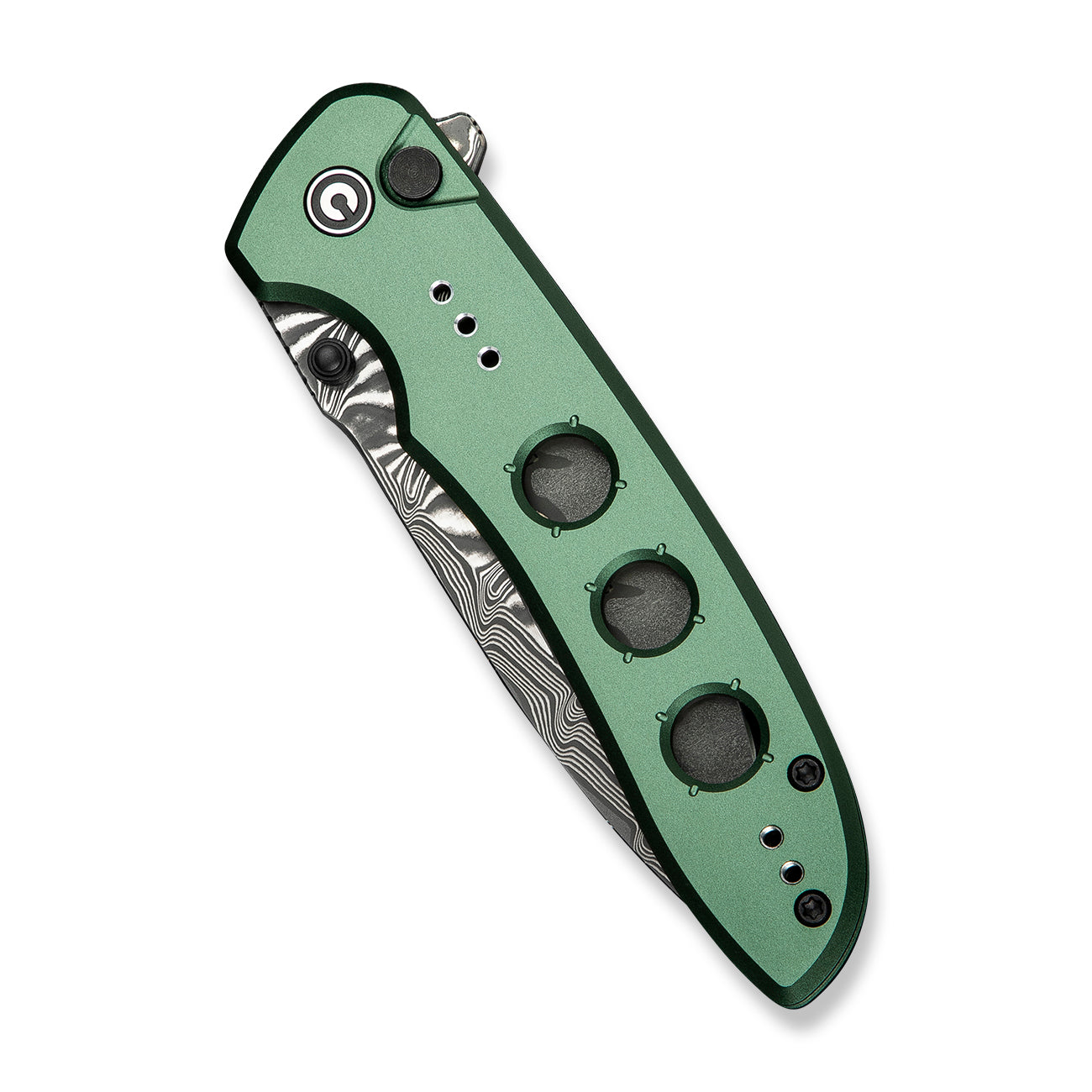 Civivi Hyperpulse, Green / Damascus Blade