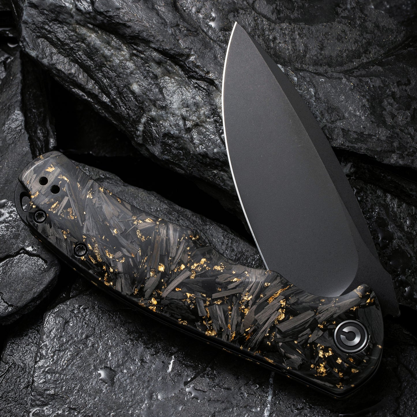 Civivi Praxis Shredded Carbon Fiber / Gold