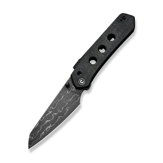 Civivi Vision FG Micarta Handle Damascus Blade, Black