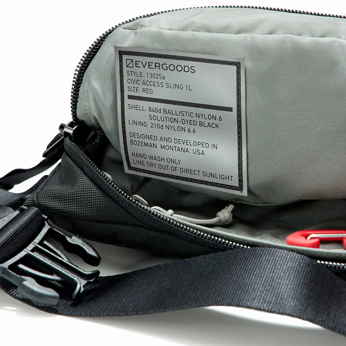 EVERGOODS Civic Access Sling 1L, Solution Dyed Black