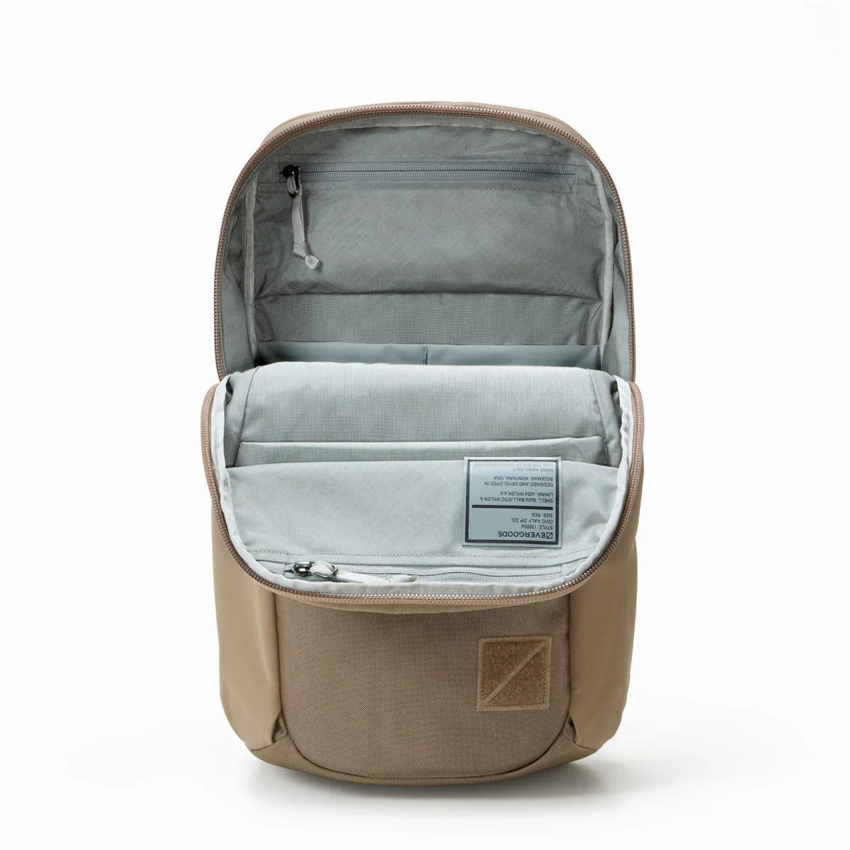 EVERGOODS Civic Half Zip 22L (V3), Fossil Brown