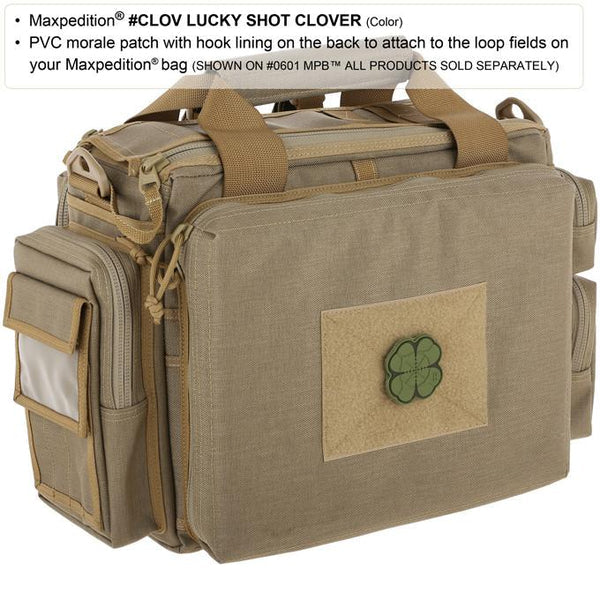 Maxpedition Lucky Shot Clover Morale Patch, Full Color