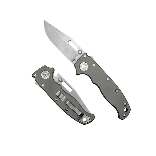 Demko Knives AD20.5 - 20CV - Smooth Titanium, Clip