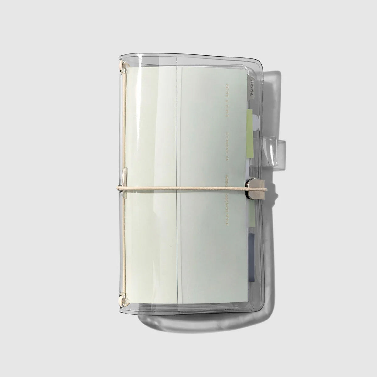 Cloth & Paper Clear Vinyl Travel Notebook Cover, Pocket Plus