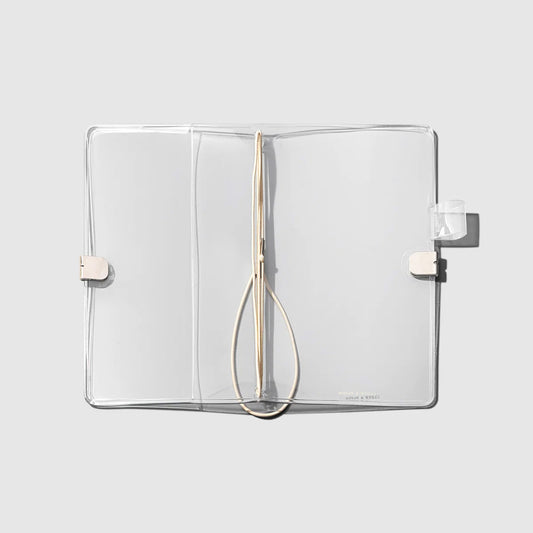 Cloth & Paper Clear Vinyl Travel Notebook Cover, Pocket Plus