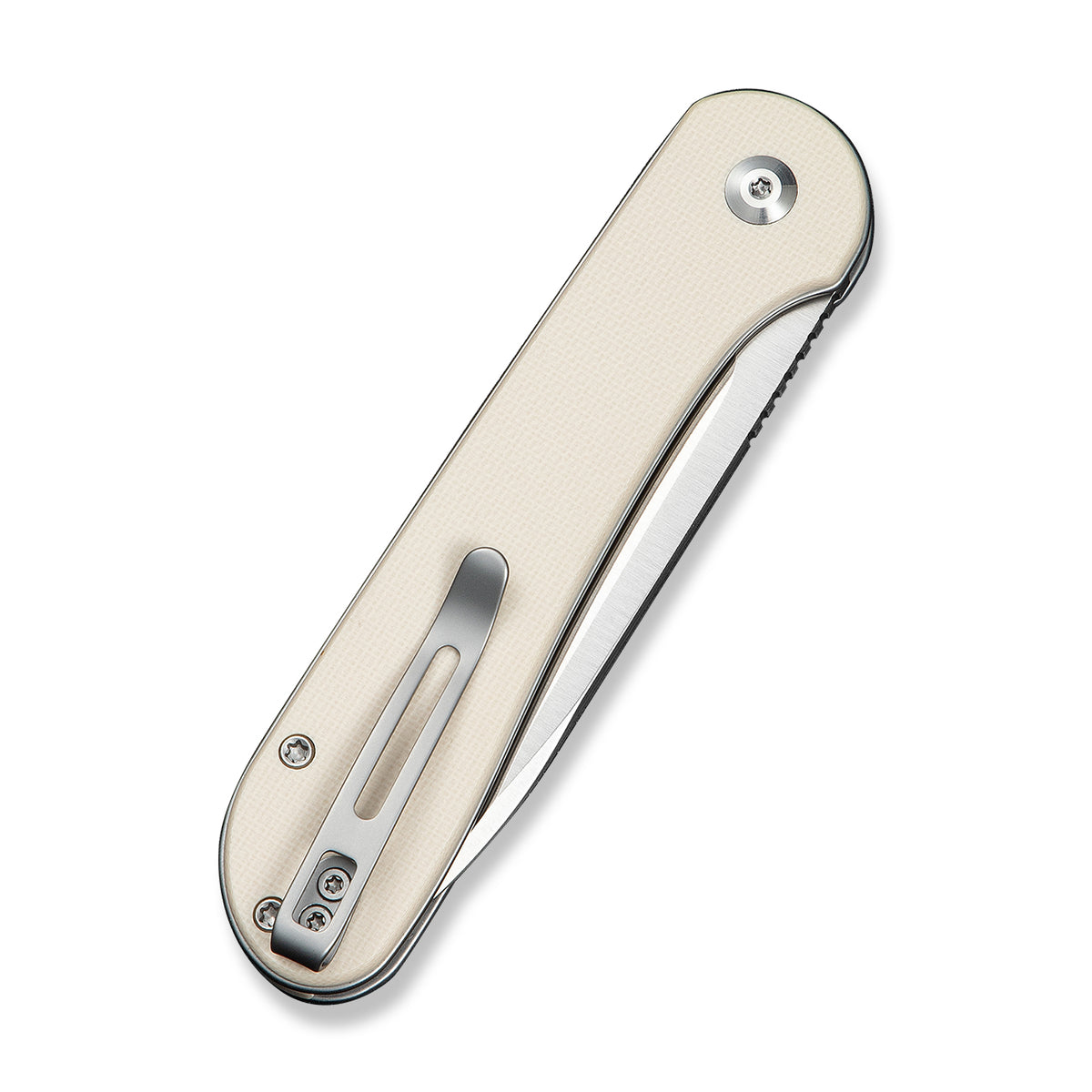 Civivi Button Lock Elementum,  Ivory G10 / Satin