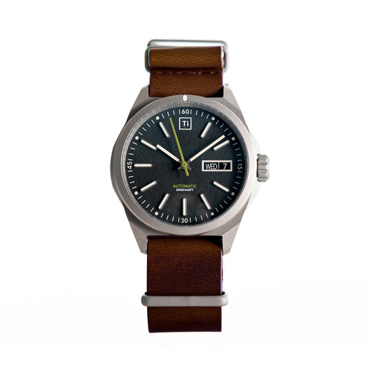 Big i Design Ti Field Watch Automatic, Stonewashed