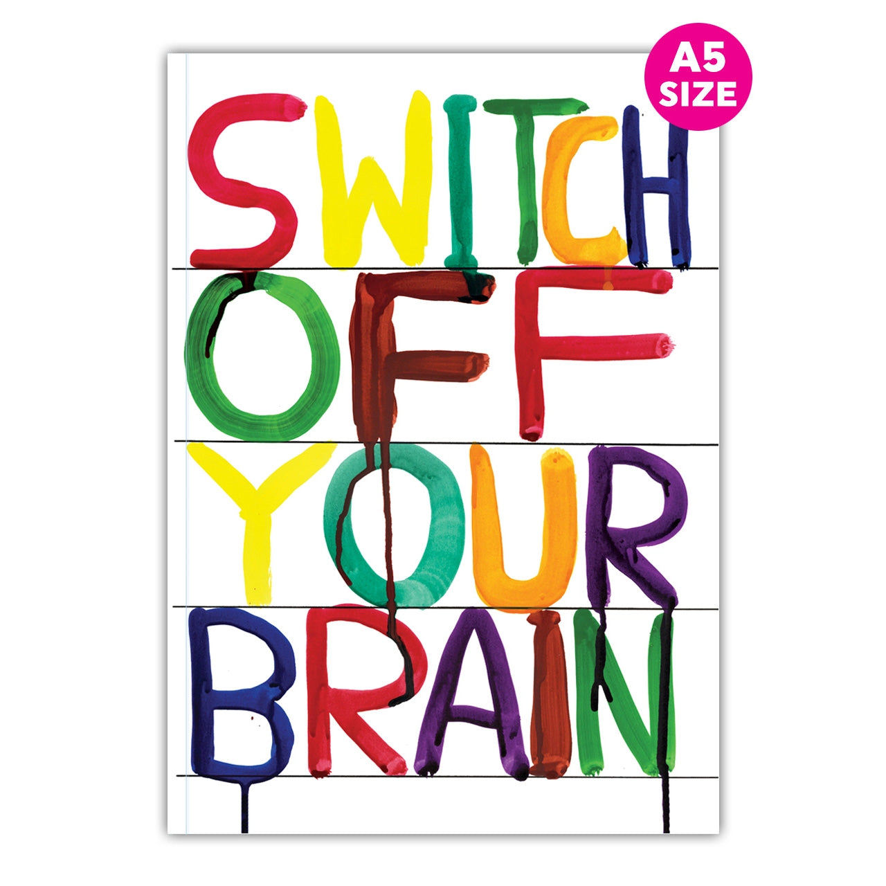David Shrigley x Brainbox Candy A5 Notebook Switch Off Your Brain