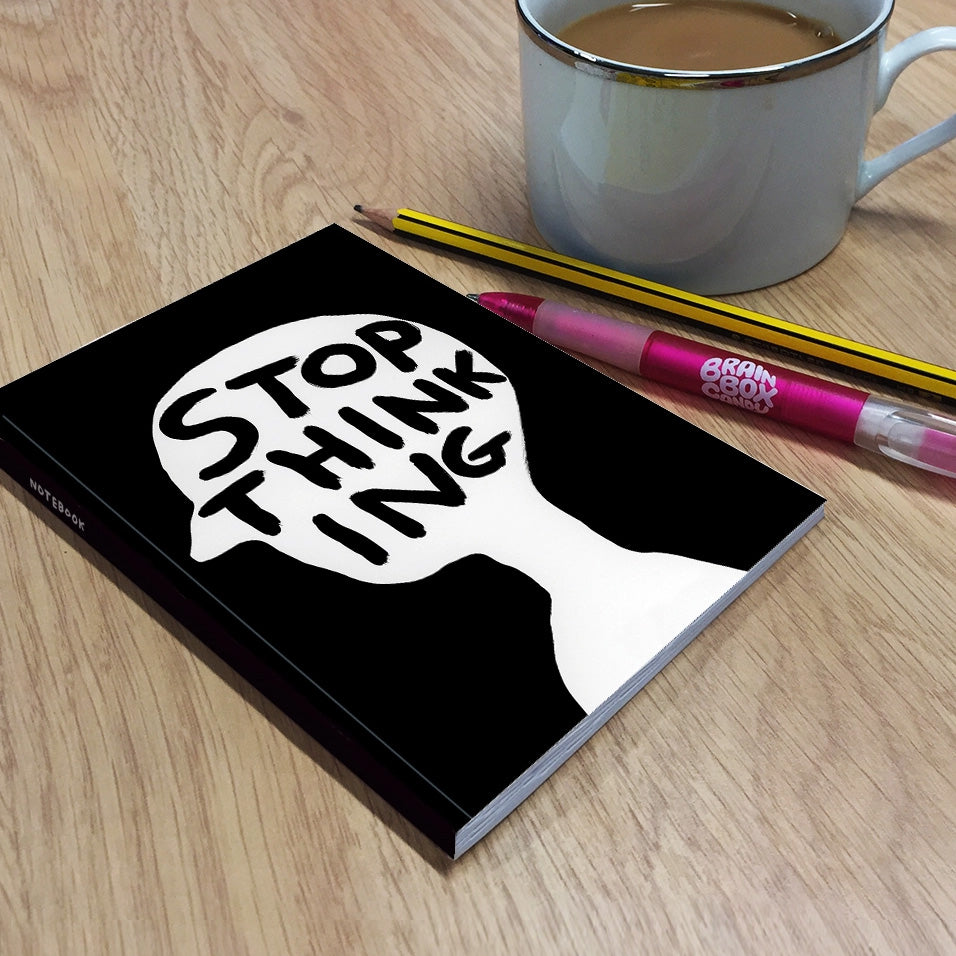 David Shrigley x Brainbox Candy A6 Notebook Stop Thinking