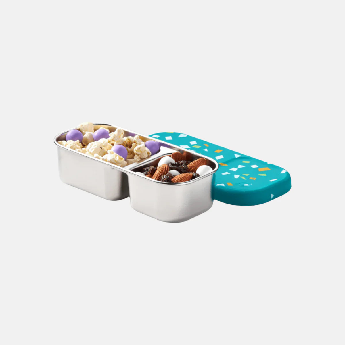 PlanetBox Day Tripper Snack Container, Lagoon Terrazzo