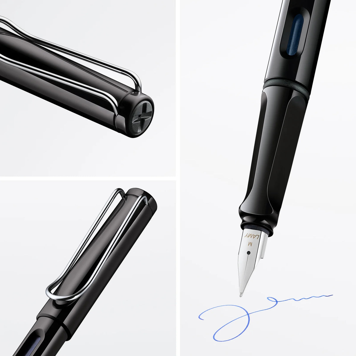 LAMY Safari Fountain Pen Shiny Black, Medium