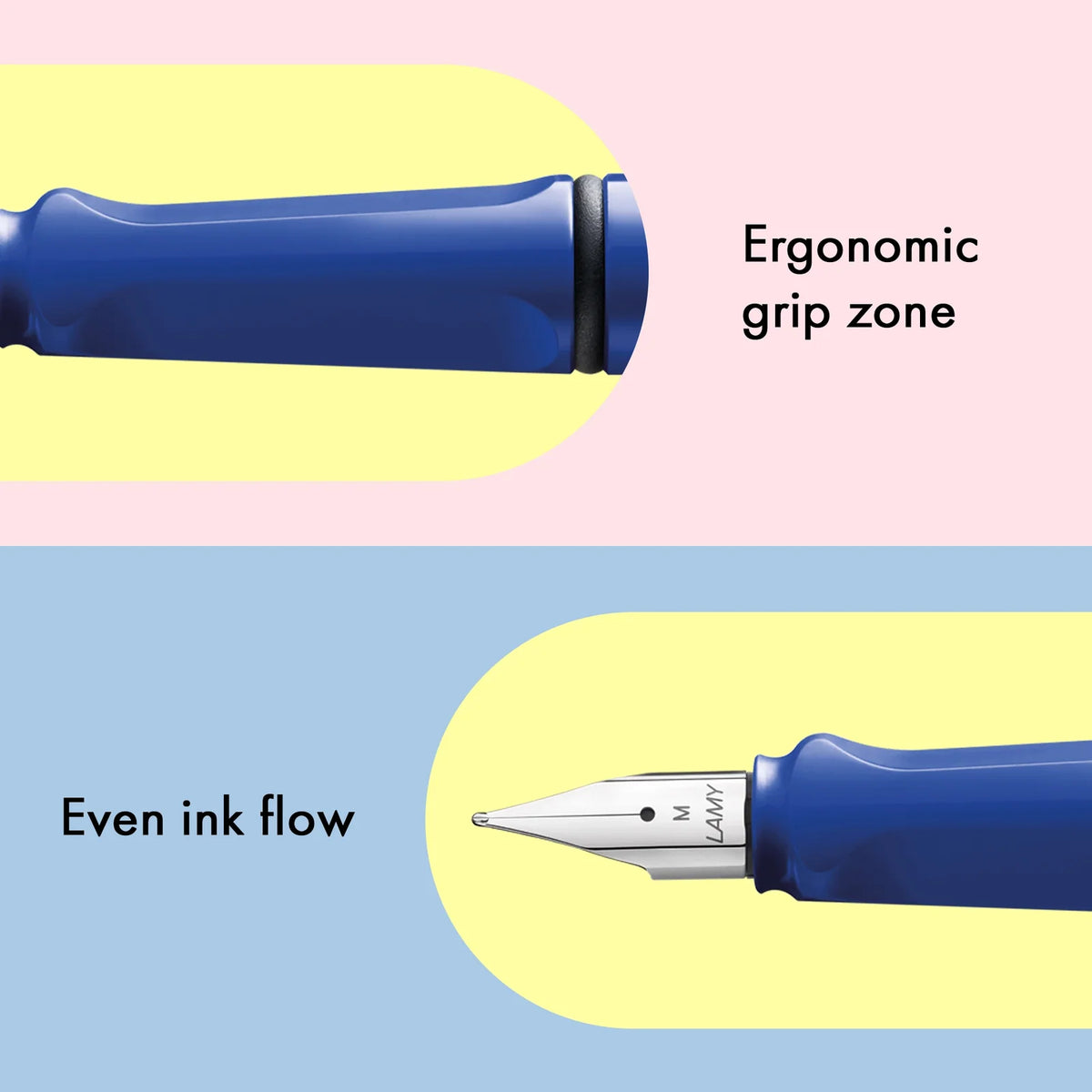 LAMY Safari Fountain Pen Shiny Blue, Medium