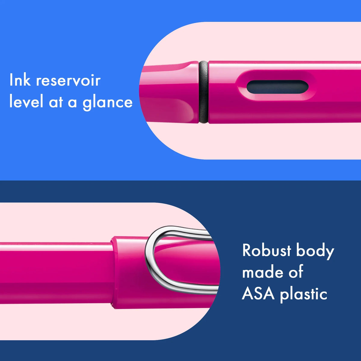 LAMY Safari Fountain Pen Shiny Pink, Medium