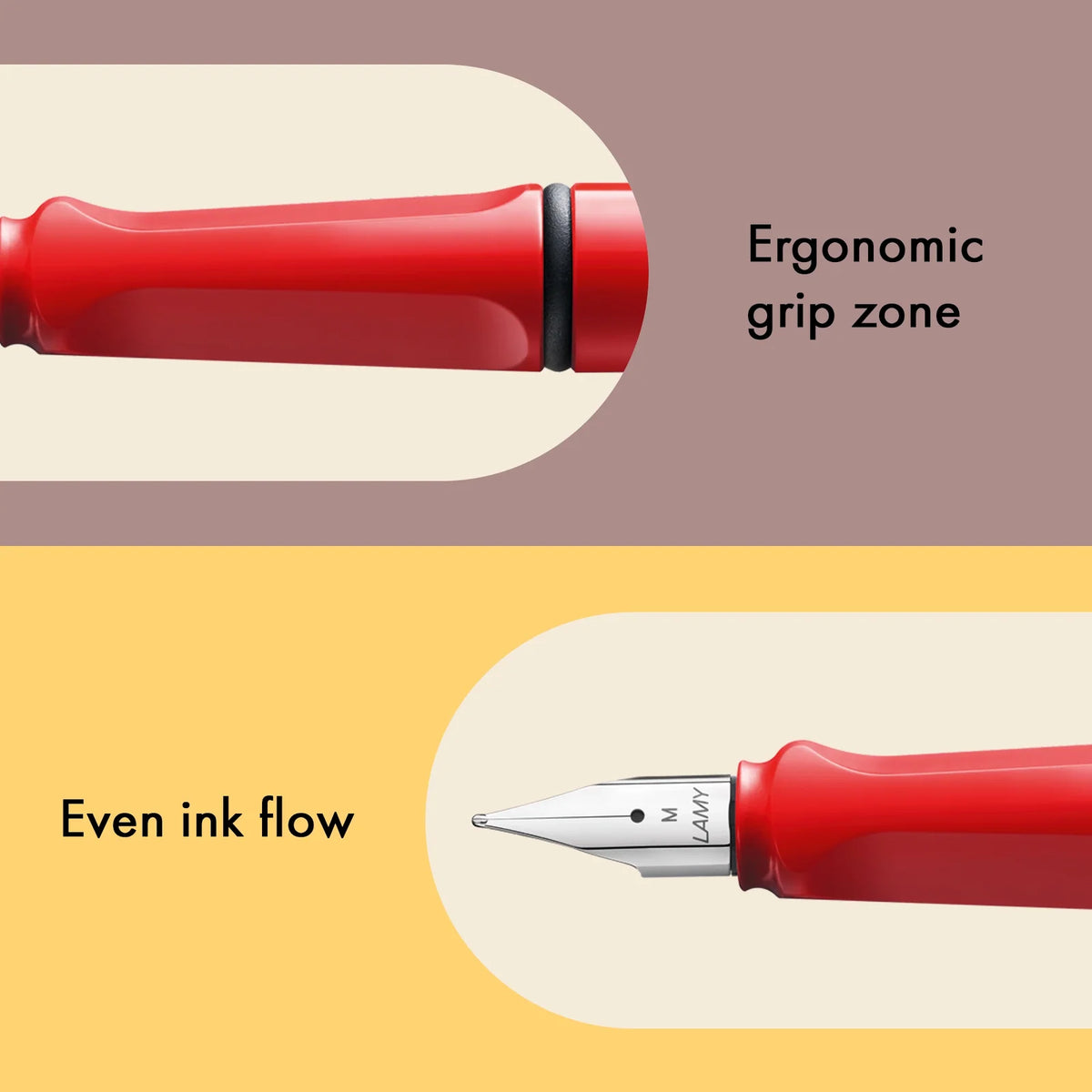 LAMY Safari Fountain Pen Shiny Red, Fine
