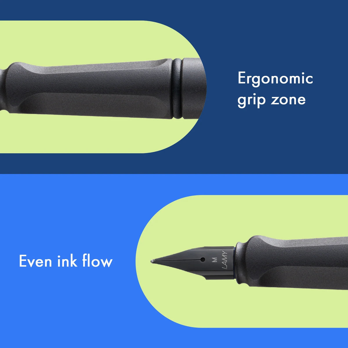 LAMY Safari Fountain Pen Matt Umbra, Medium