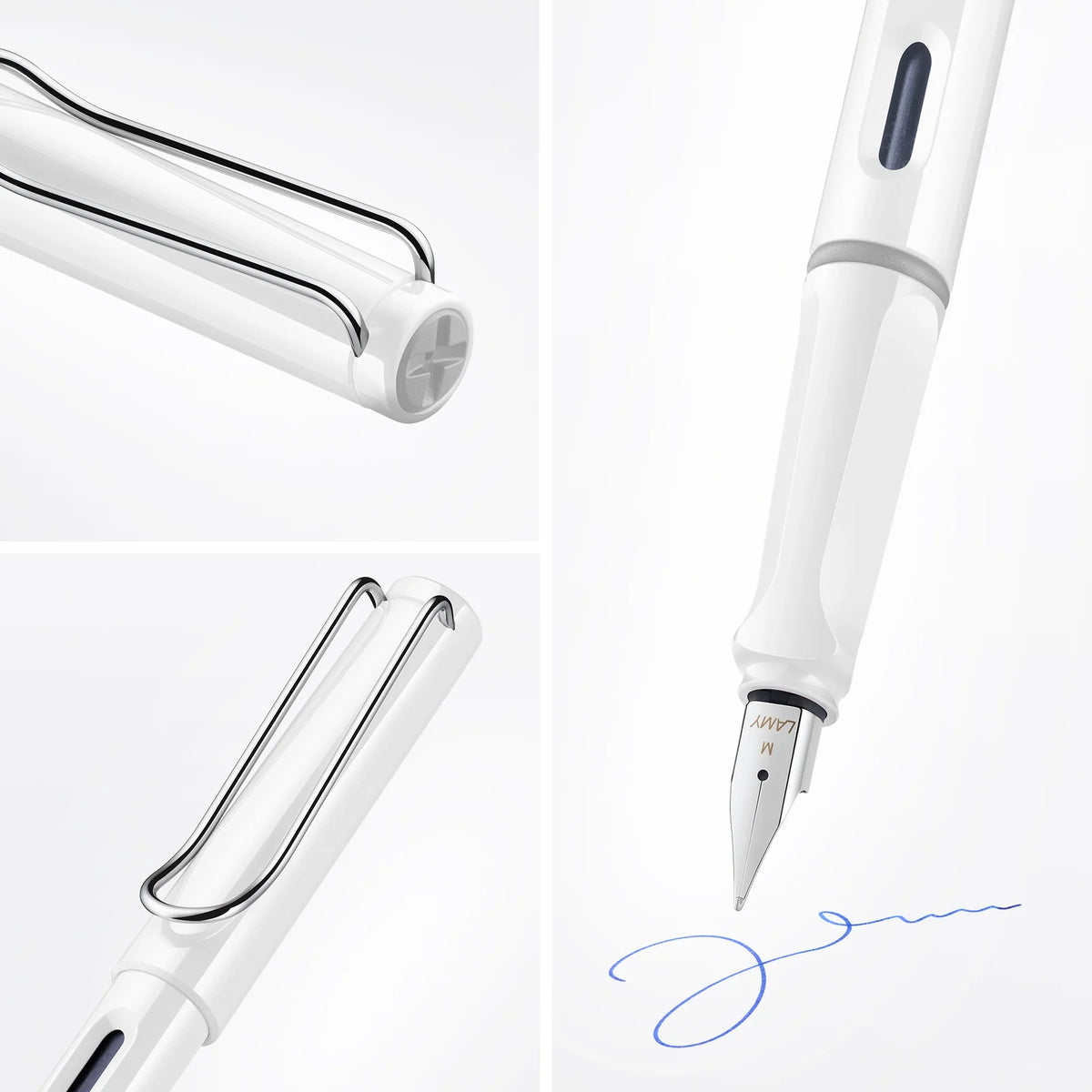 LAMY Safari Fountain Pen Shiny White, Medium