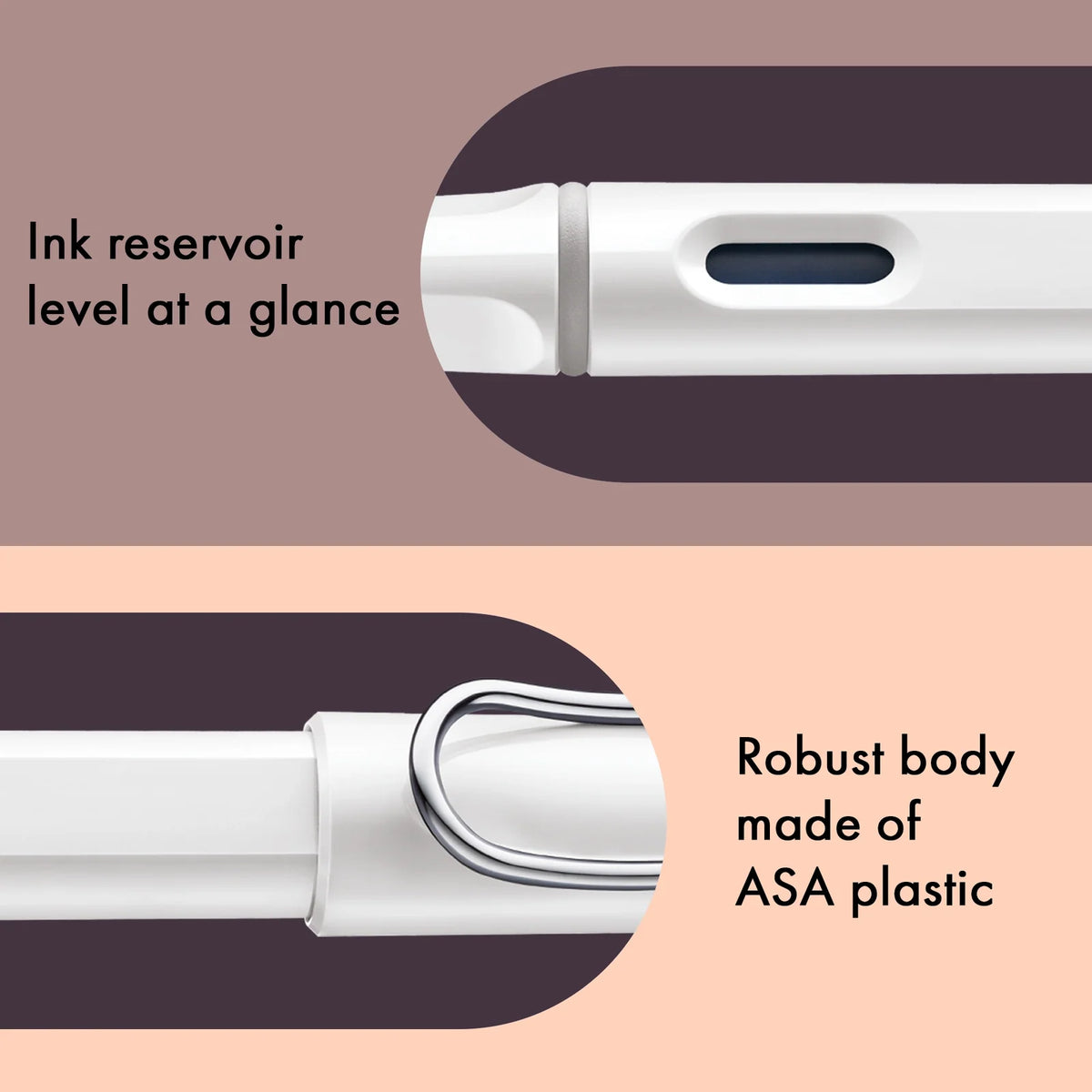 LAMY Safari Fountain Pen Shiny White, Medium