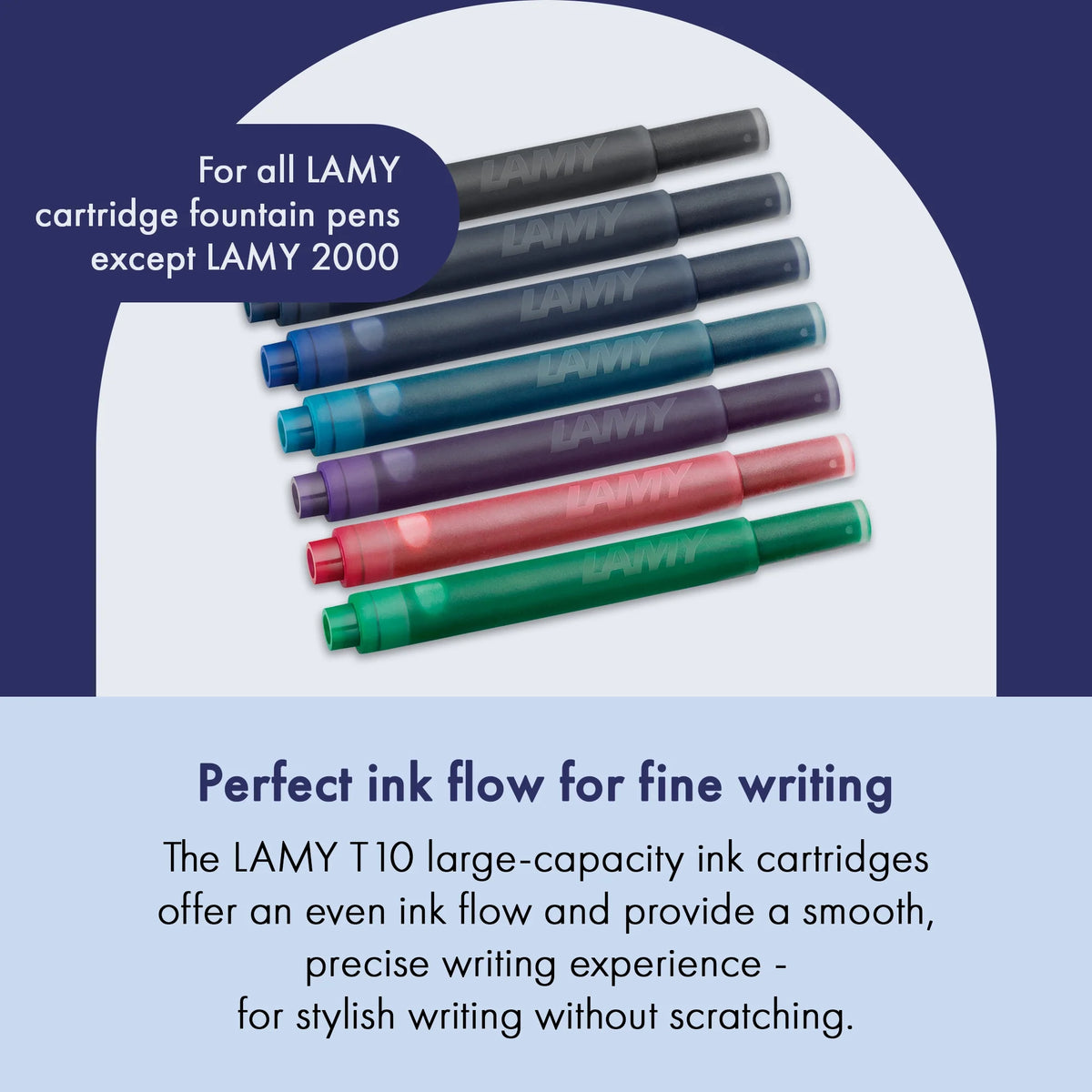 LAMY T 10 Blekkpatroner Turquoise, 5-Pakke, produktdetalj