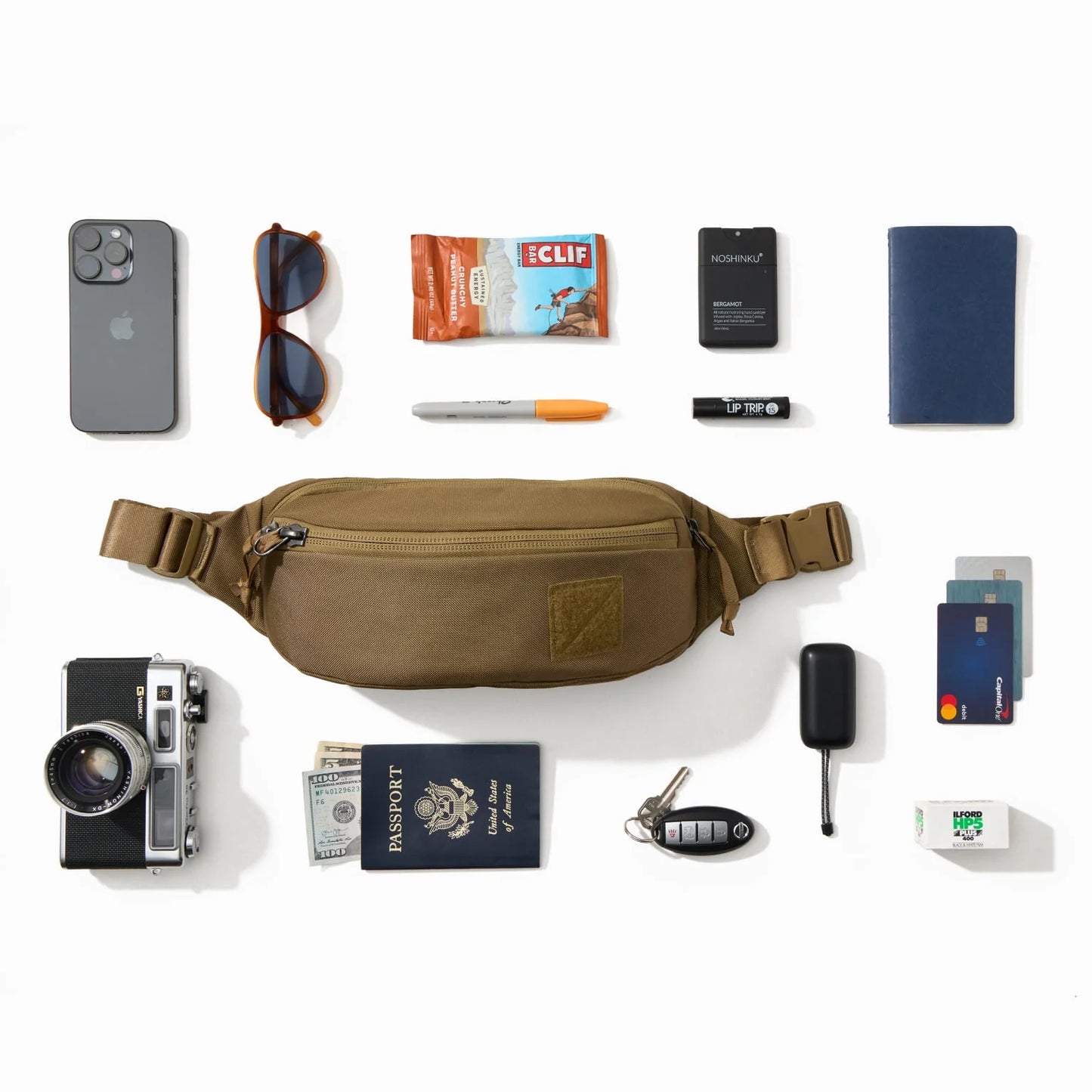 EVERGOODS Civic Access Sling 2L, Coyote Brown