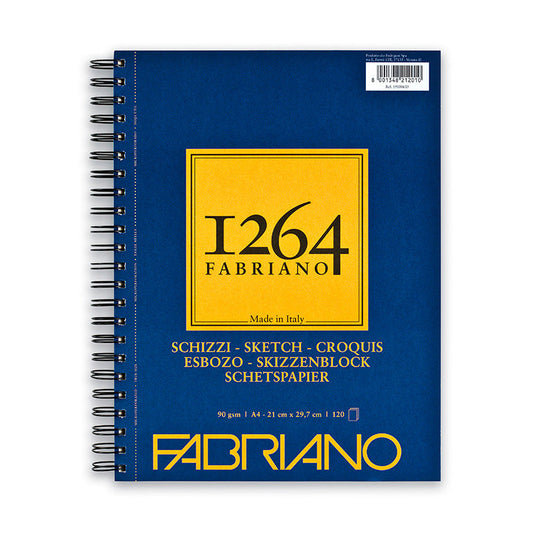 Fabriano 1264 Sketch Spiral Langside 90g A4 (120 ark)