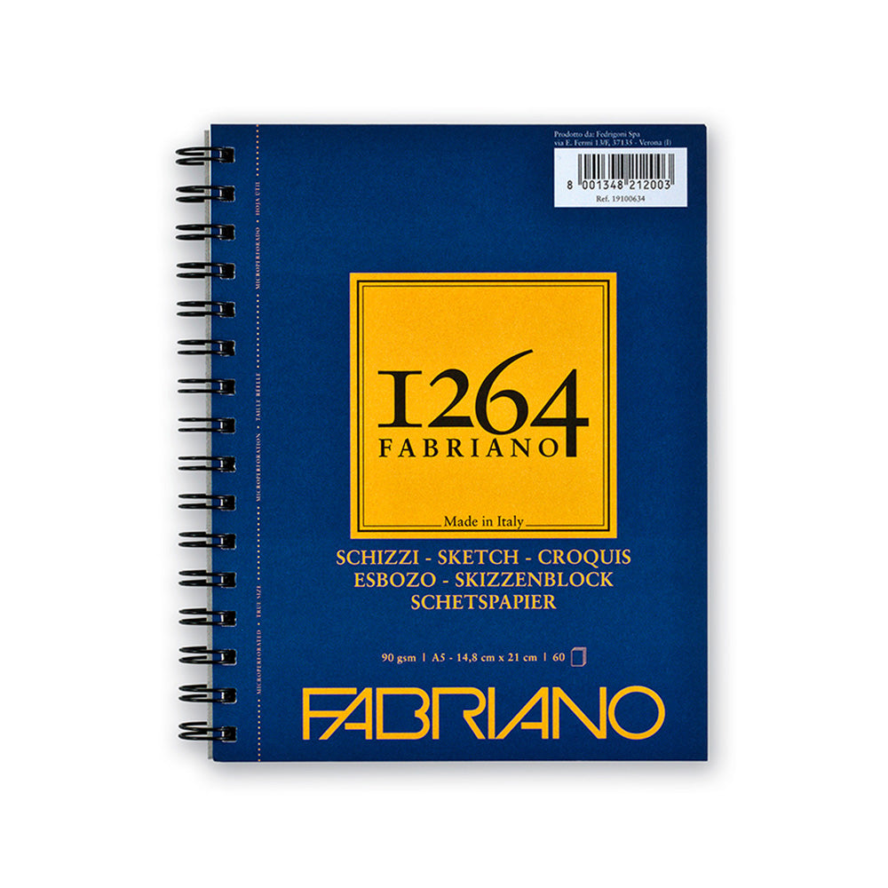 Fabriano 1264 Sketch Spiral Langside 90g A5 (60 ark)