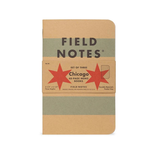 Field Notes Chicago Graph Paper, Memo (3-pakk)