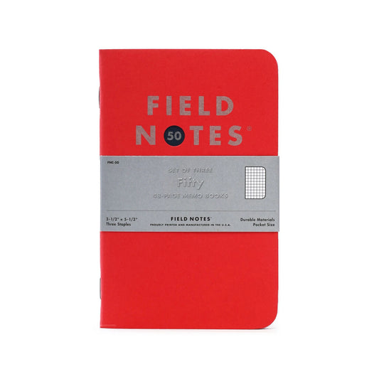 Field Notes Fifty Graph Paper, Memo (3-pakk)