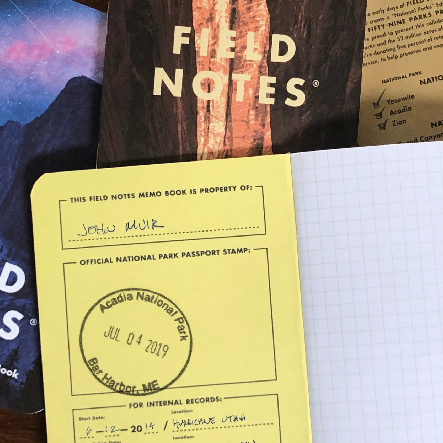 Field Notes National Parks Memo, Series A (3-pakk)