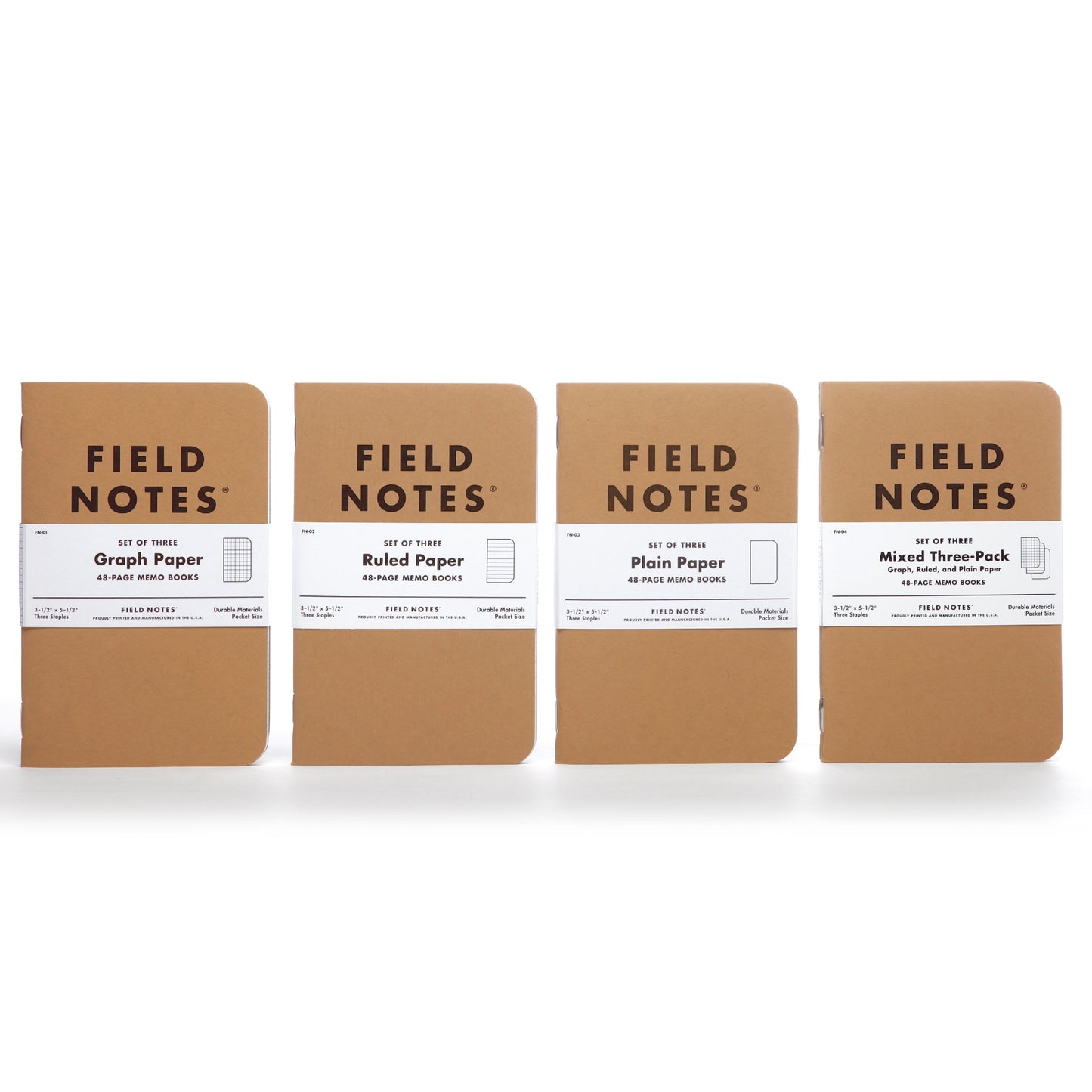 Field Notes Original Kraft, Memo (3-pakk)