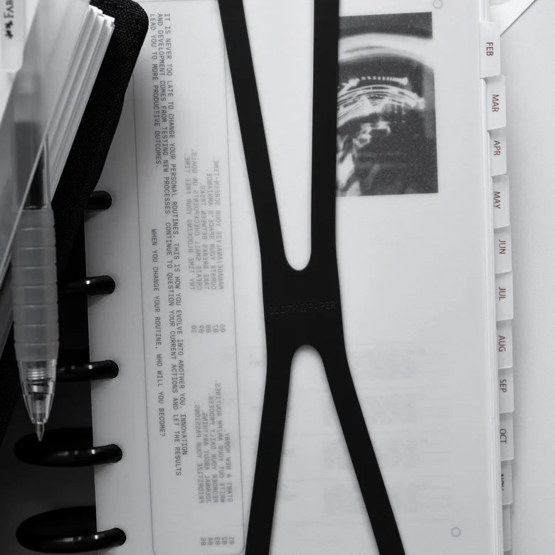 Cloth & Paper Planner Closure Bands, Avant Garde & Transparent